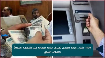 1500 جنيه.. وزارة العمل تصرف منحة لعمالة غير منتظمة احتفالاً بالمولد النبوي